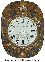 Oval blé raisin peint